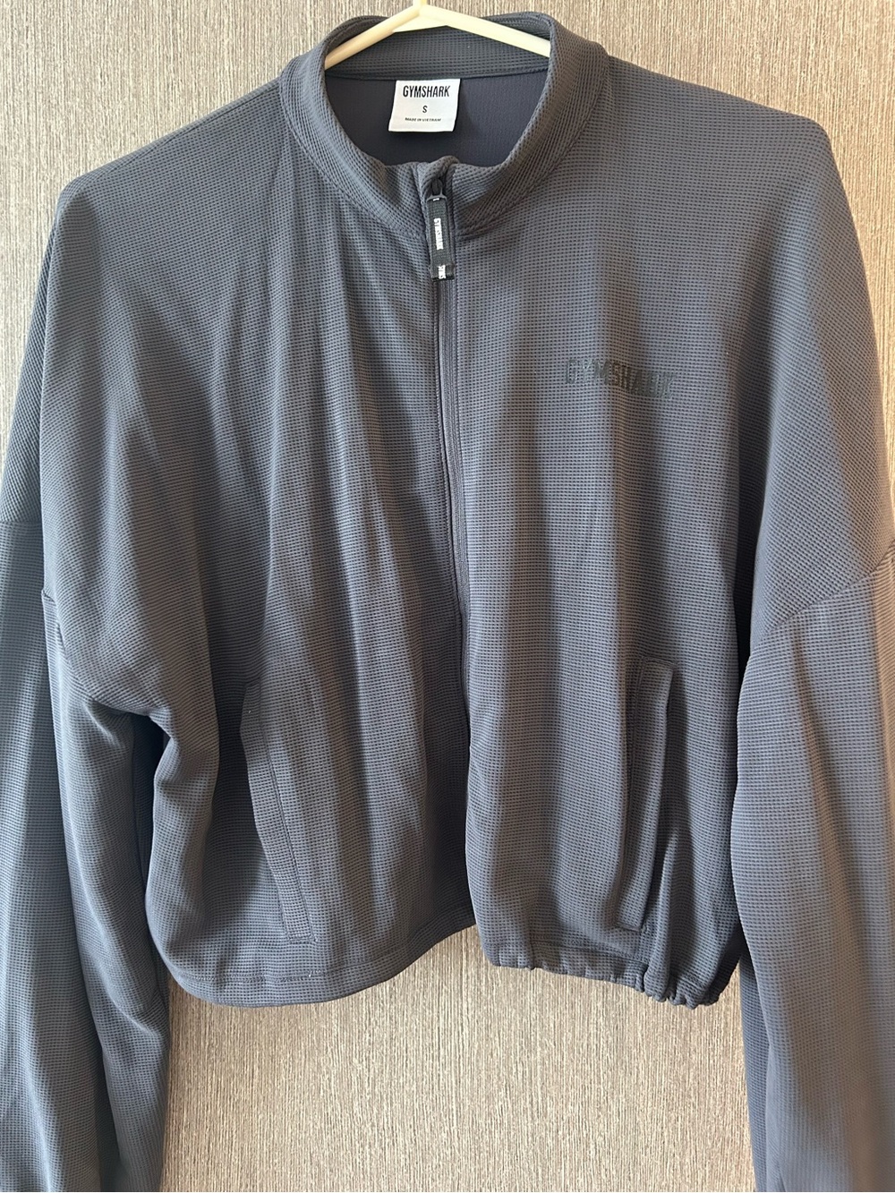 Gymshark Waffle Midi Zip Up Jacket